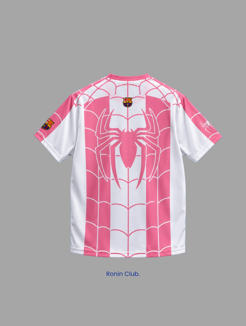 Pink Spidy x Barca jersey